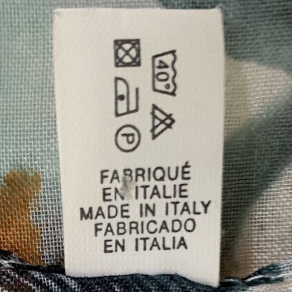 Floral Neck Scarf Women's Multicolor Artsy Floral Sheer Colorful Necktie Italy - Picture 5 of 8